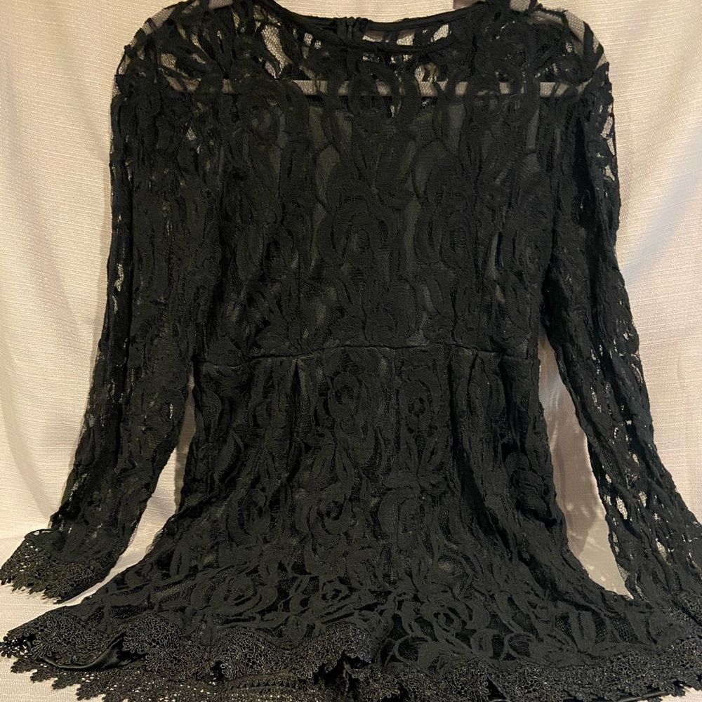 Black lace Romper